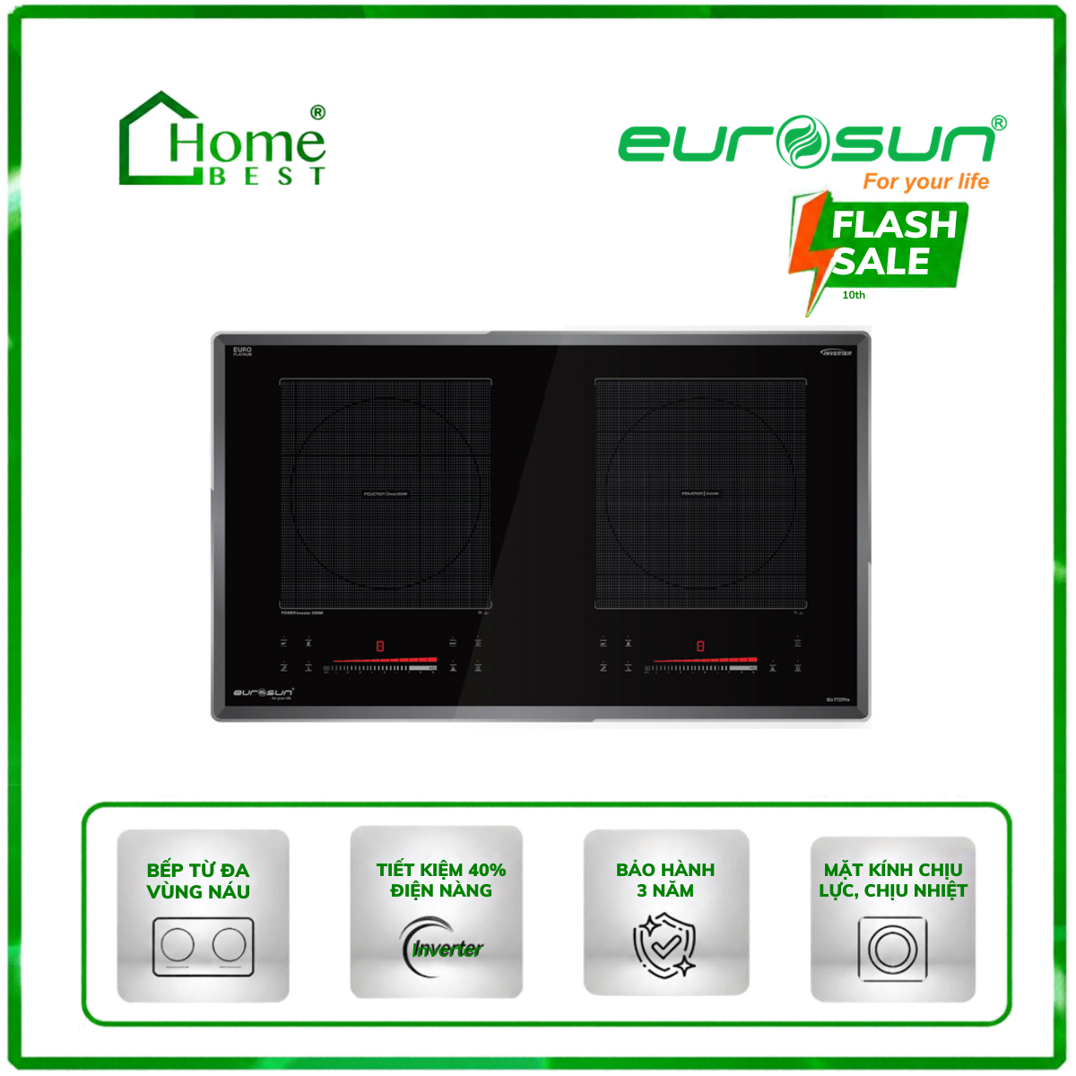 Bếp từ đôi Eurosun EU-T727Pro