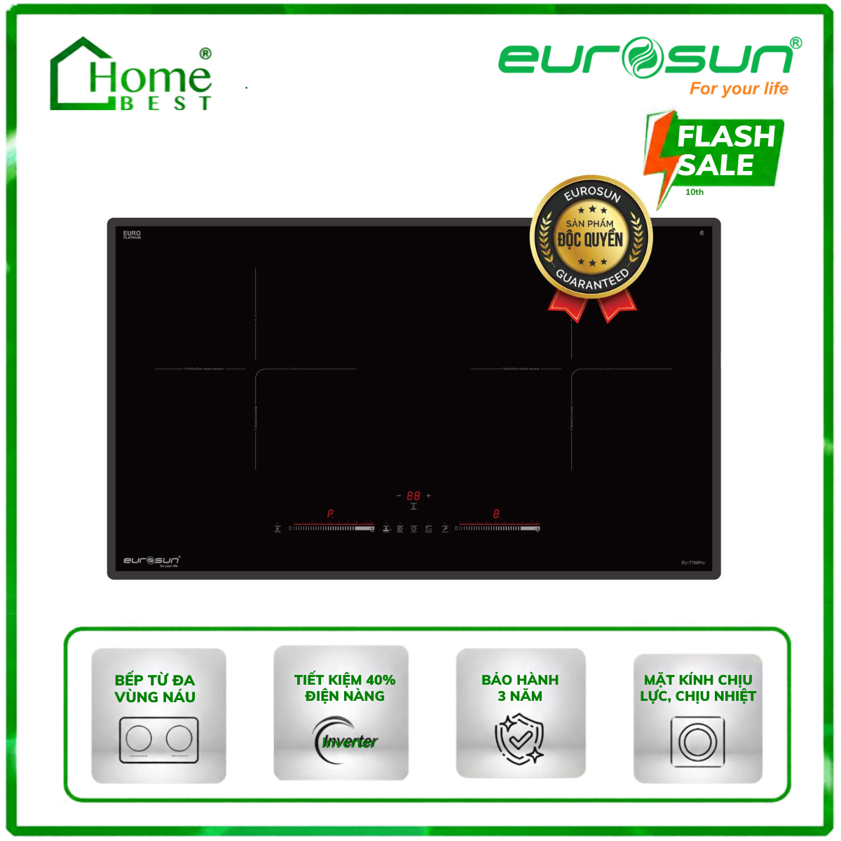 Bếp từ đôi Eurosun EU-T788Pro