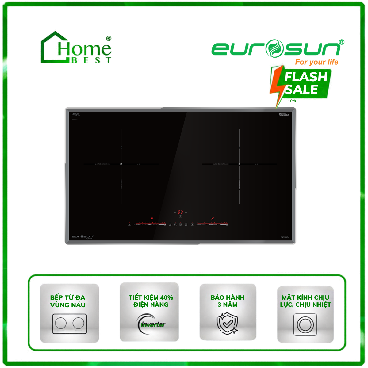 Bếp từ đôi Eurosun EU-T779XPro