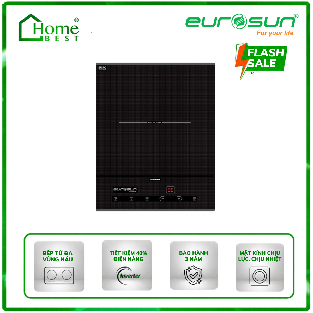 Bếp từ đôi Eurosun EU-T199Max