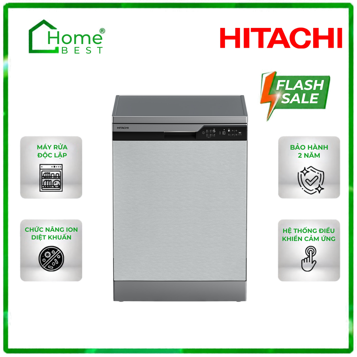 Máy rửa chén độc lập Hitachi HDF-F146VX