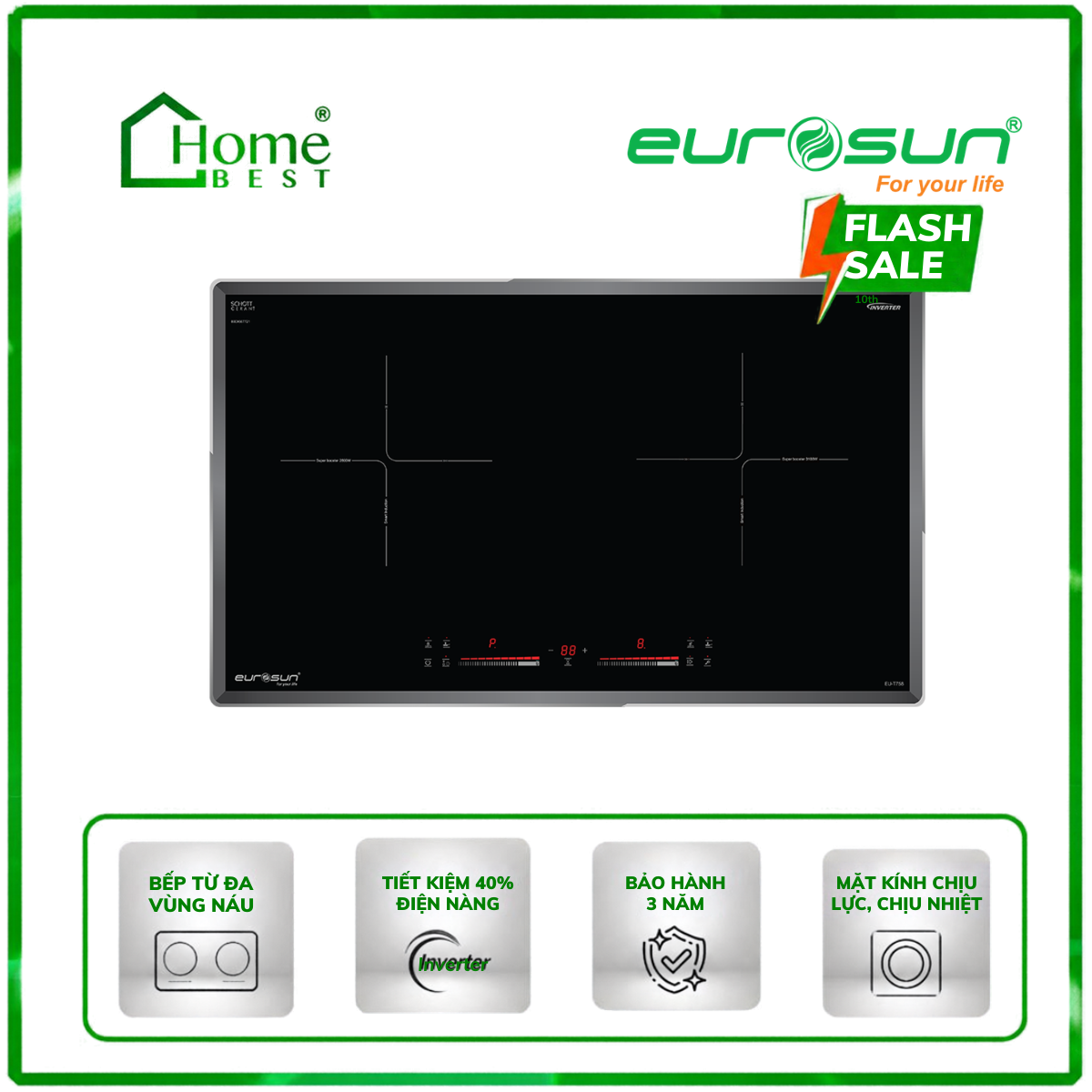 Bếp từ đôi Eurosun Eurosun EU-T758