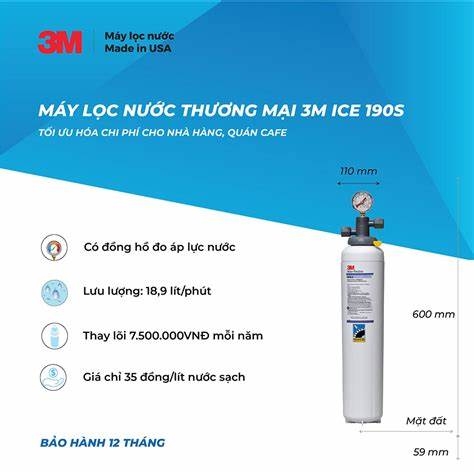 Máy Lọc Nước Công Suất Lớn Dành Cho Thương Mại 3M ICE190-S