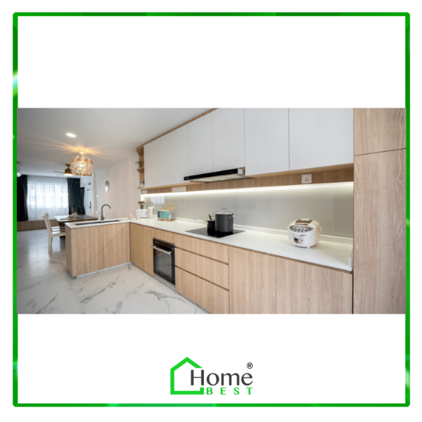 Tủ bếp nhựa Picomat phủ Melamine