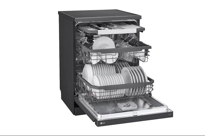 Máy rửa chén độc lập LG LDT14BLA4 TrueSteam màu đen
