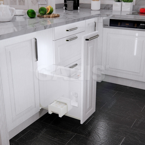 Thùng gạo nhựa ABS cao cấp, cánh kéo/mở Garis GR.30
