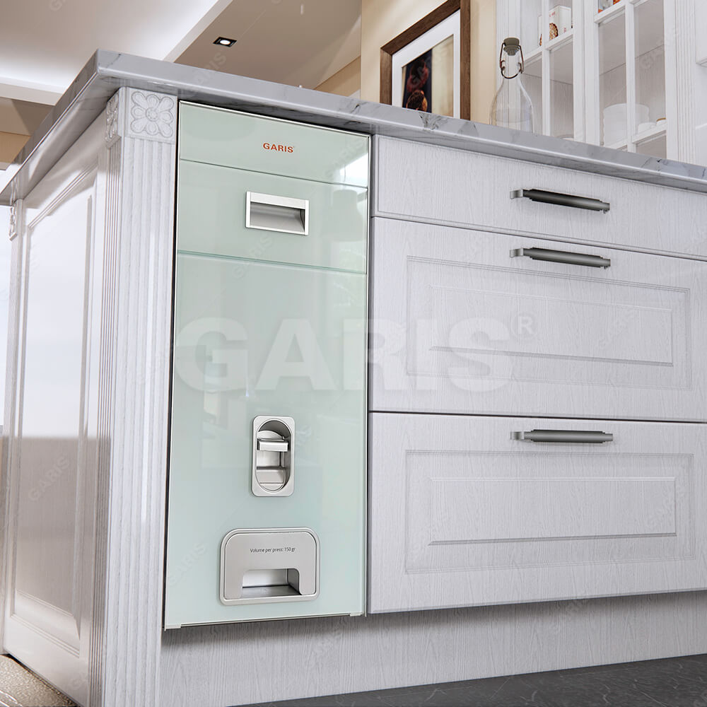 Thùng gạo mặt gương 1 khoang kính trắng Garis GR06.30
