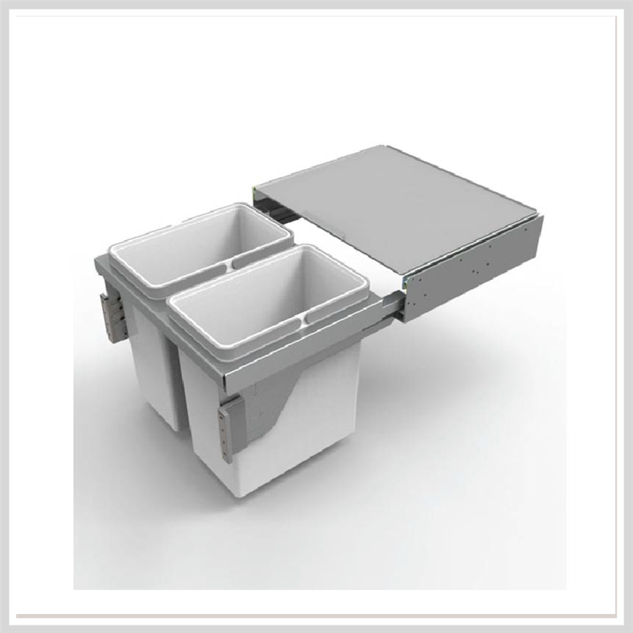 Thùng rác 2 ngăn inox Higold 306083