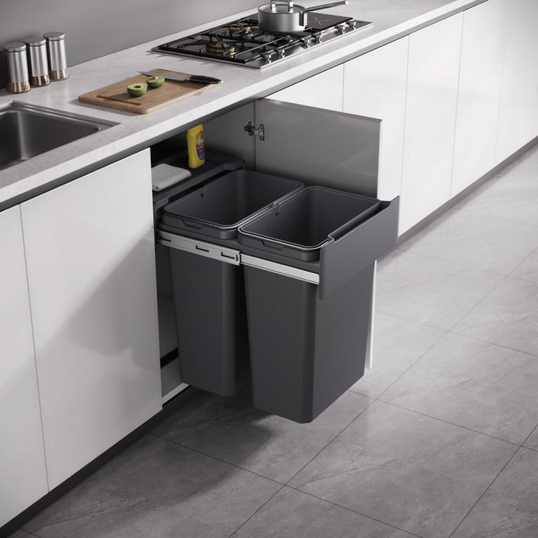 Thùng rác âm tủ 2 ngăn Ultraz ULDB 44L / ULDB 60L