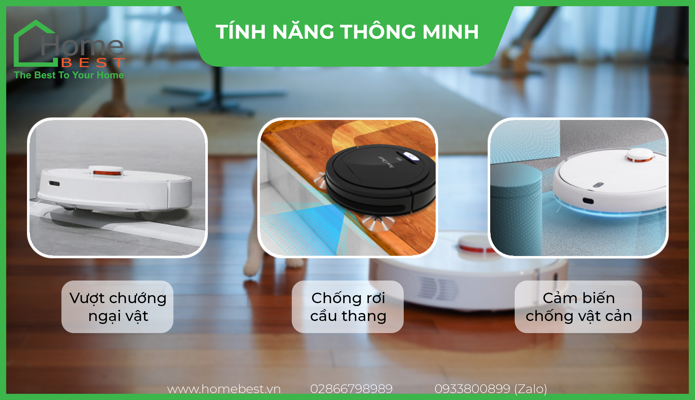 Robot hút bụi - lau nhà tự động HB-A68 Plus