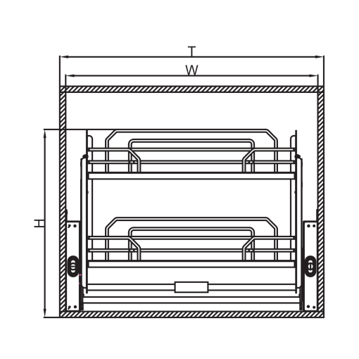 Kệ để chén đĩa nâng hạ tủ trên Ultraz ST800LDB