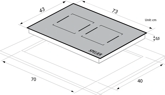 Bếp từ đôi Spelier SPM-T90B PLUS