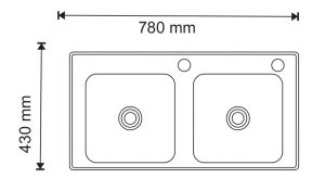 Chậu rửa inox I-ROYAL IR-7843C