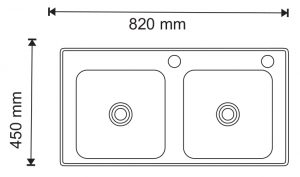 Chậu rửa inox I-ROYAL IR-8245C
