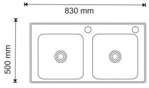 Chậu rửa inox I-ROYAL IR-8350C