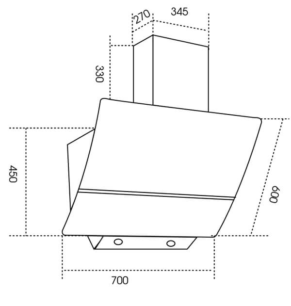 Máy hút khói, hút mùi gắn tường Dmestik TL4790 DMK
