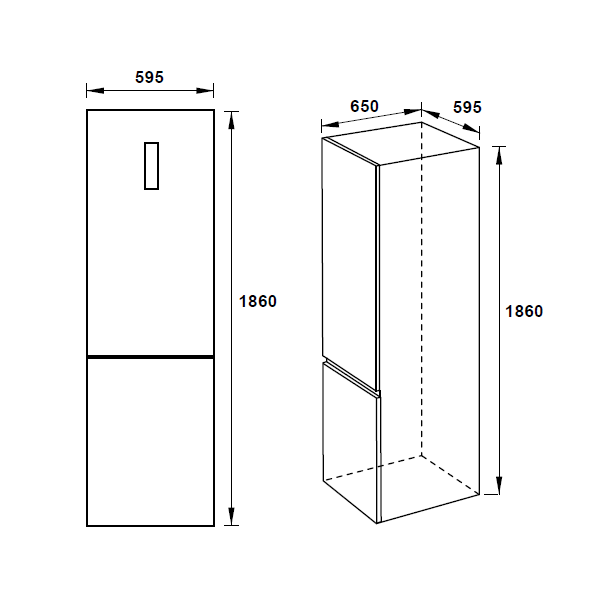 tu-lanh-don-hafele-h-bf234 kích thước