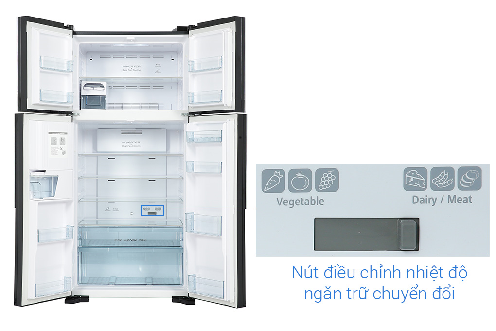 Tủ lạnh 4 cánh Hitachi R-FW690PGV7 GBK