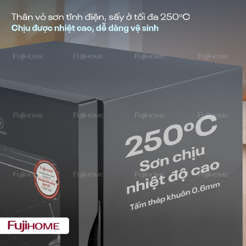 Tủ sấy chén bát tiệt trùng Fujihome DD128 khử trùng đa năng bằng tia UV và Ozone
