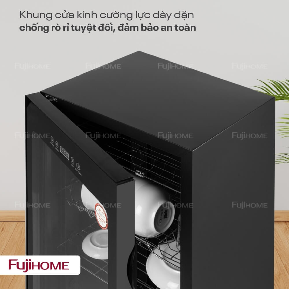 Tủ sấy chén bát tiệt trùng Fujihome DD128 khử trùng đa năng bằng tia UV và Ozone