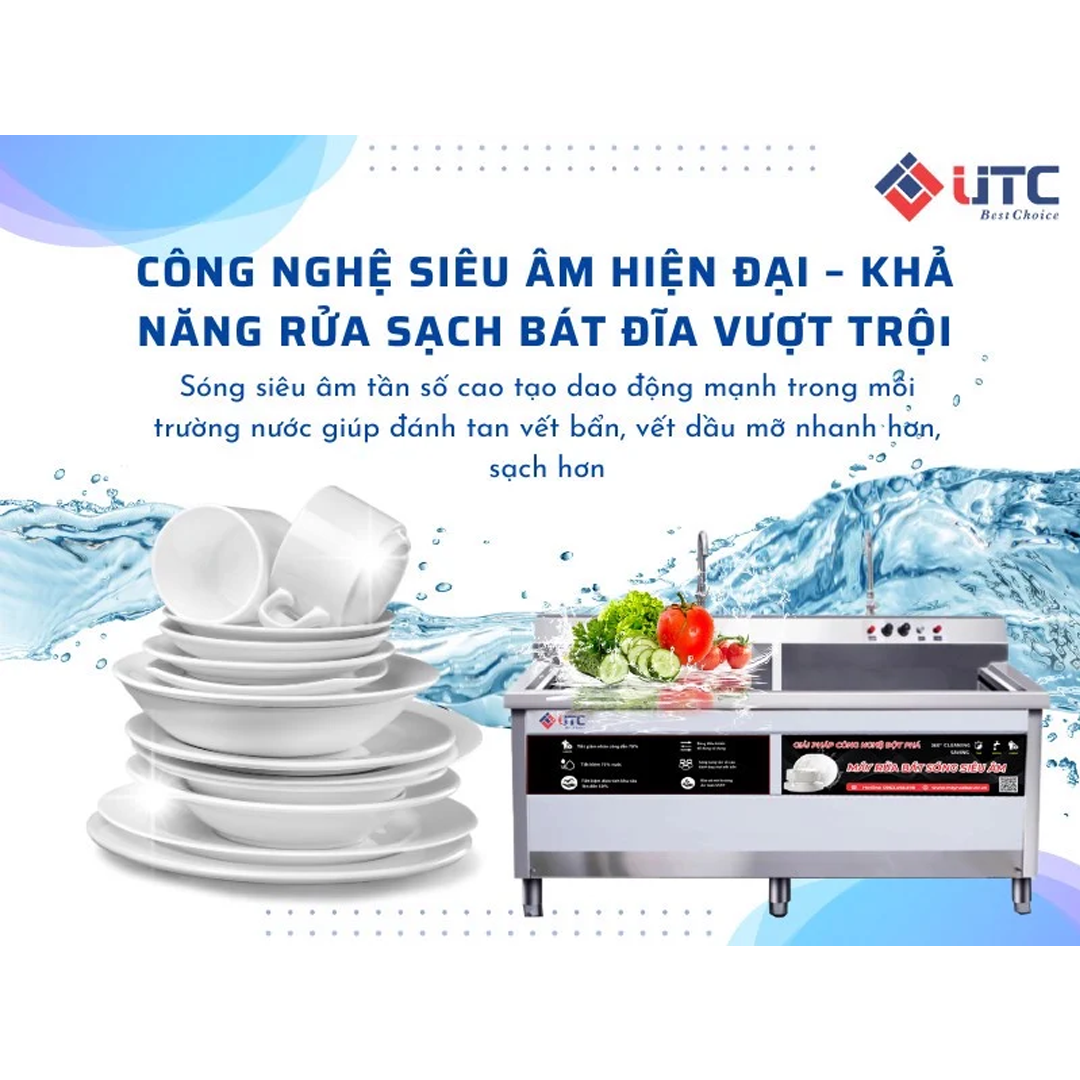 Máy rửa chén bát công nghiệp sóng siêu âm UTC-2000HD
