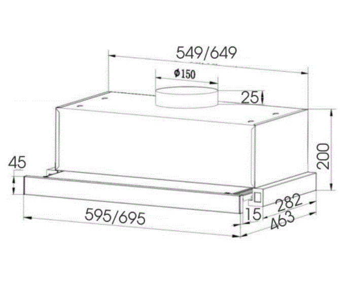 Máy hút khói, hút mùi âm tủ Faster SYP 7222