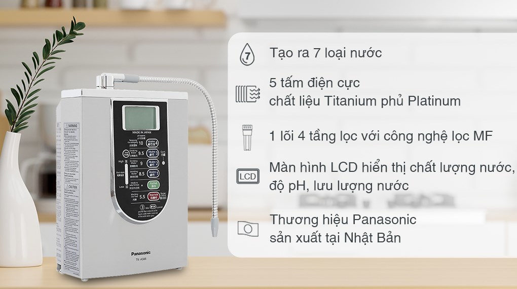 Máy lọc nước ion kiềm Panasonic TK-AS66