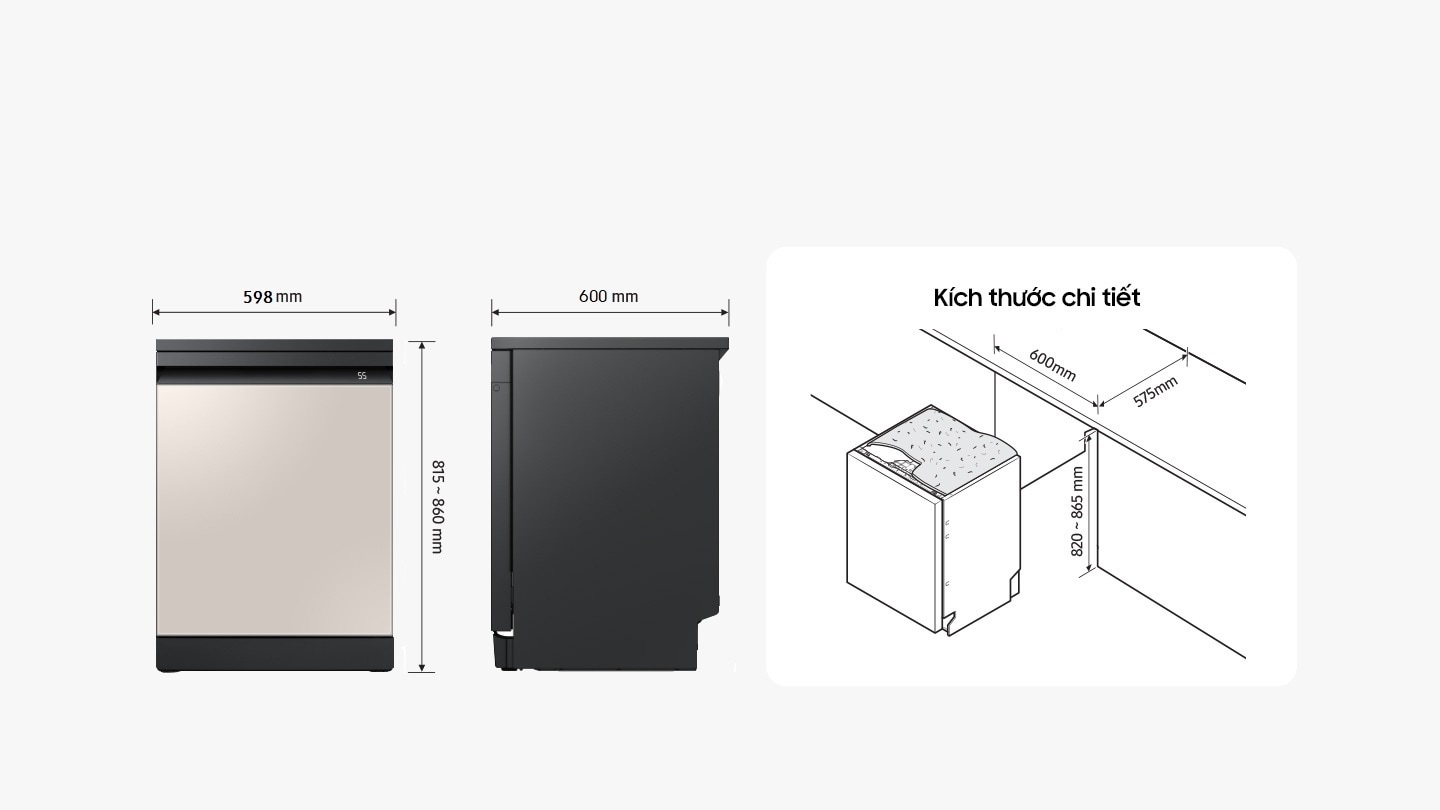 Máy rửa chén Samsung Bespoke DW60CB750FAPSV