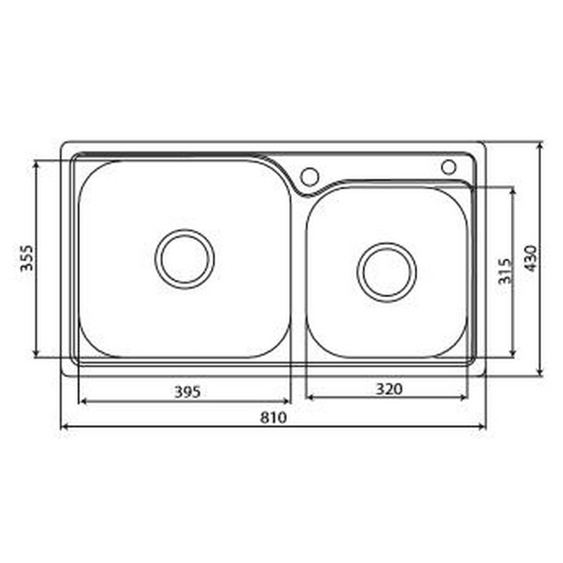 Chậu rửa INOX Kaff  KF-P8143