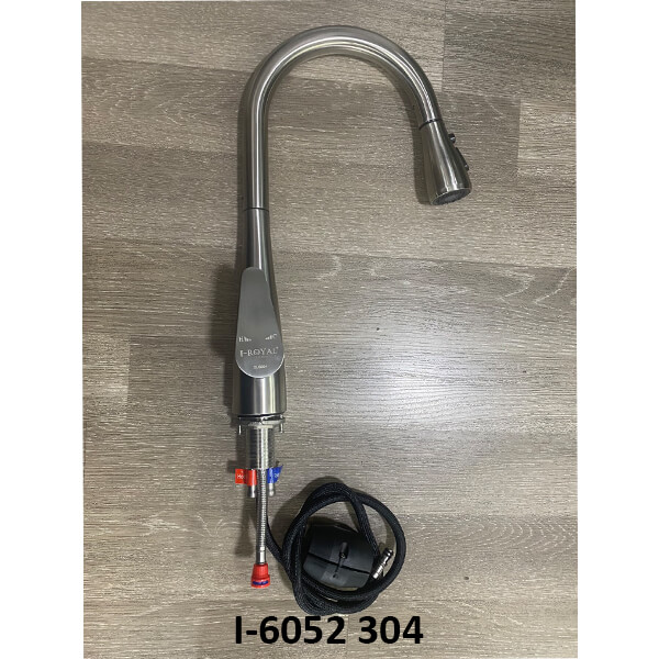 VÒI RỬA CHÉN NÓNG LẠNH DÂY RÚT INOX 304 I-ROYAL I-6052 304