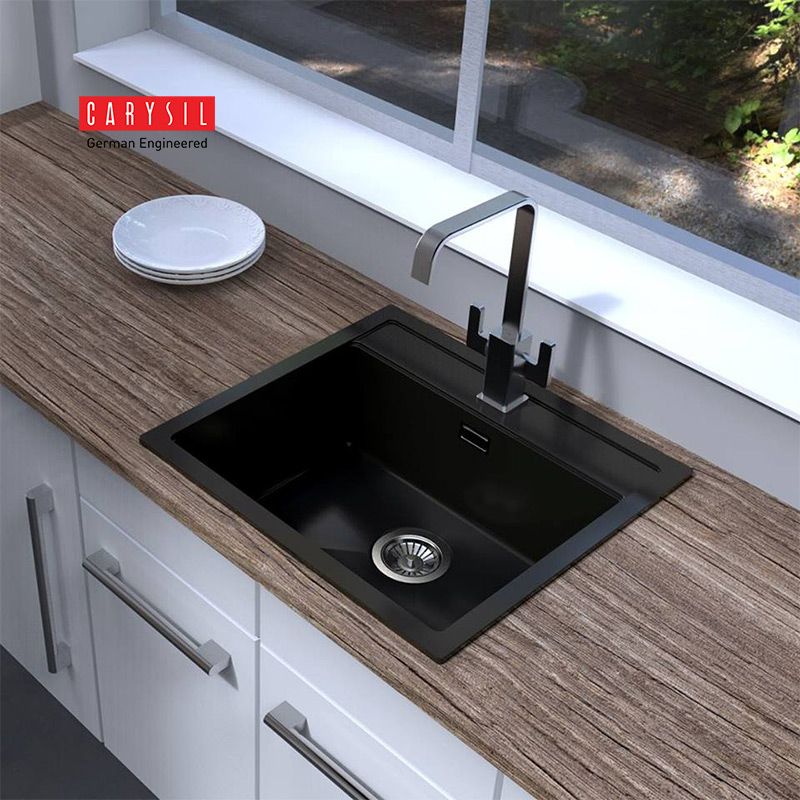 Bồn rửa bằng đá nhân tạo Waltz560 WAL3-03/Nera Đen