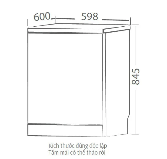 Máy rửa chén bát độc lập Canzy WDC0315B SMART