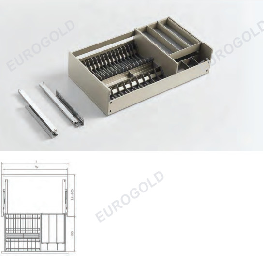 Giá bát đĩa hộp nhôm Anode cao cấp Eurogold EUM6060