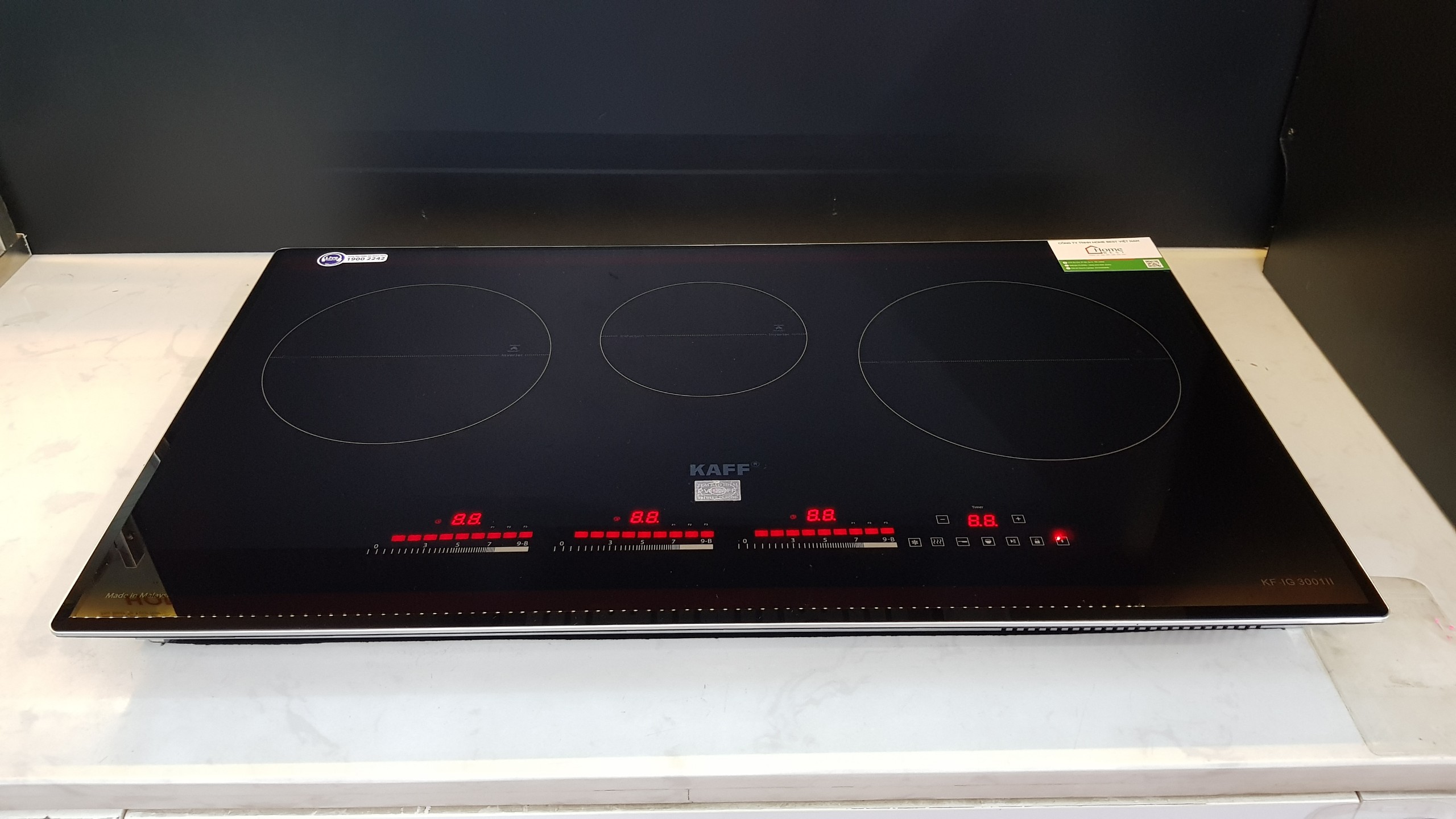 (Combo) Bếp từ 3 vùng nấu Kaff KF-IG3001II