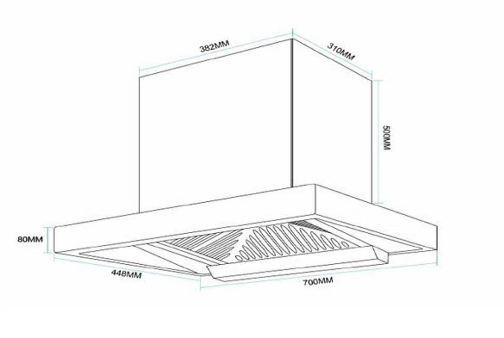 Máy hút khói, khử mùi kính ngang Latino LT-ML700T