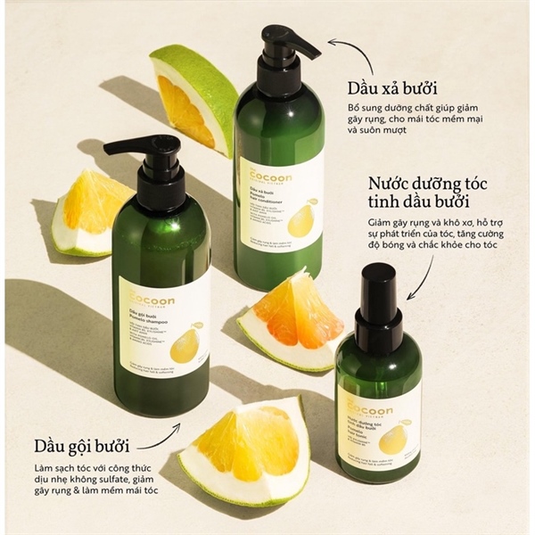 Dầu xả bưởi Cocoon giúp giảm gãy rụng và làm mềm tóc 310ml