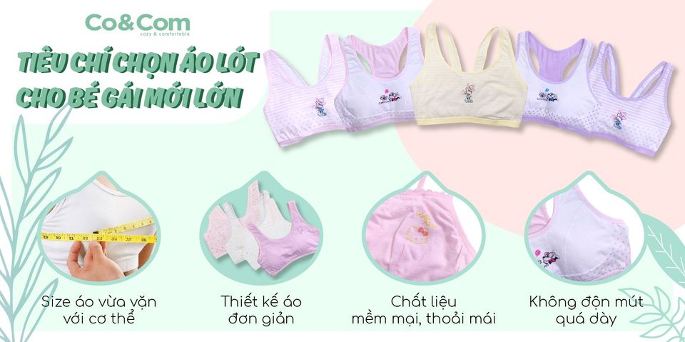 MẸO CHỌN ÁO LÓT CHO BÉ GÁI MỚI LỚN