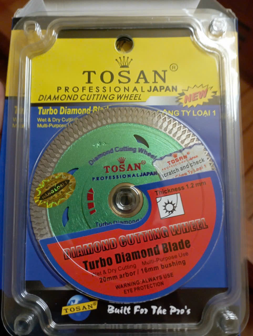 Lưỡi Tosan 1 tấc ( chống rung) màu xanh