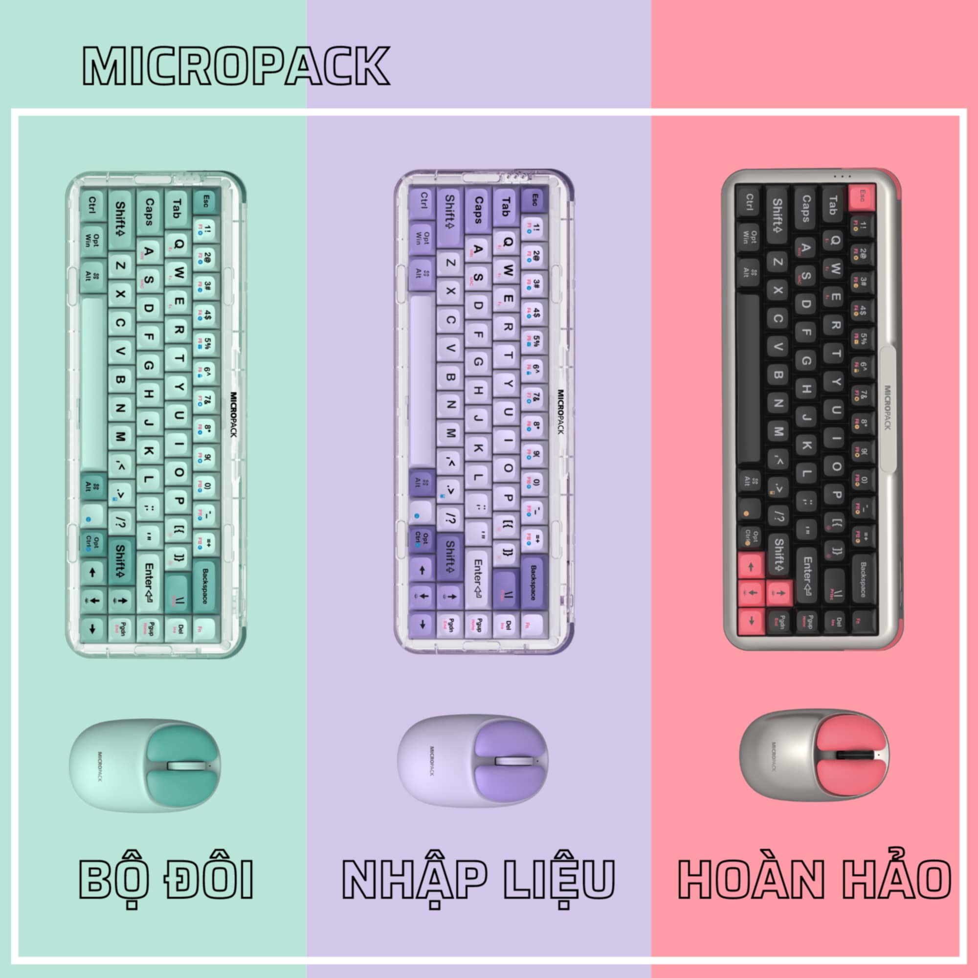 Trải Nghiệm Đỉnh Cao Với Bộ Đôi Bàn Phím Cơ Không Dây Và Chuột Không Dây MicroPack: K-168WM & ML-202W