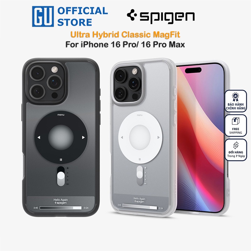 SỐNG LẠI KỈ NIỆM XƯA CÙNG Ốp SPIGEN Ultra Hybrid CLASSIC MagFit - THIẾT KẾ IPOD CLASSIC Huyền Thoại