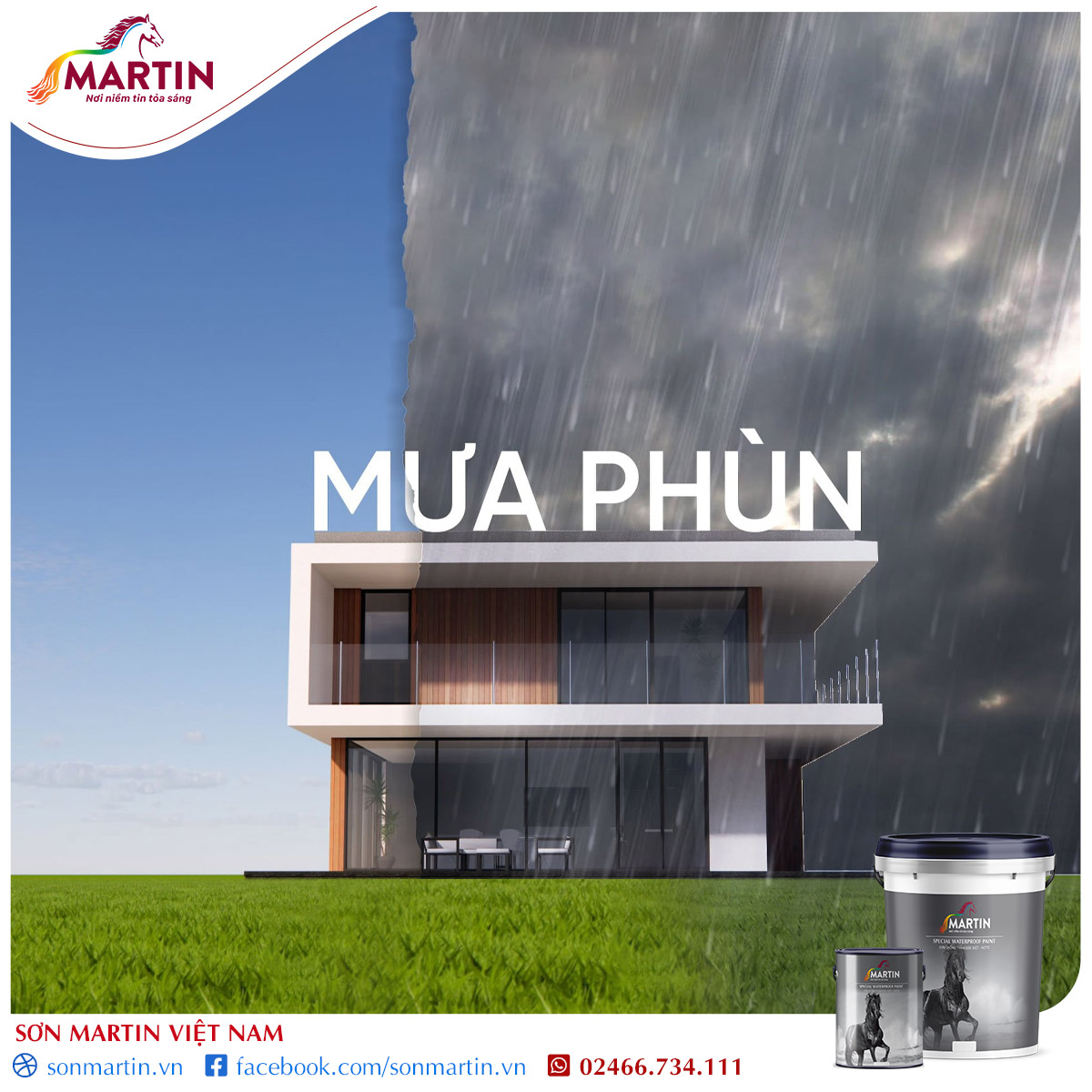 SƠN BẢO VỆ TƯỜNG - KHÔNG NGẠI MƯA PHÙN