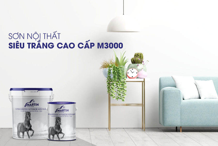 Sơn Nội Thất Siêu Trắng Cao Cấp M3000