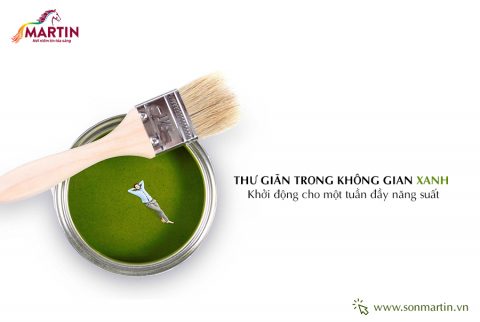 Thư giãn trong không gian màu xanh