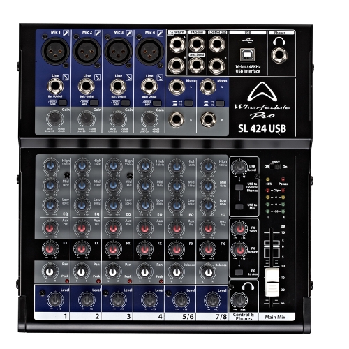 Mixer Wharfedale Pro SL424USB (8 cổng tín hiệu vào)