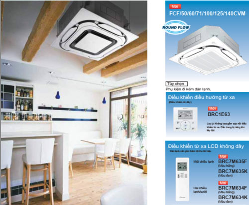 Dàn lạnh Cassette Daikin 24.000BTU Inverter Cao cấp FCF71CVM