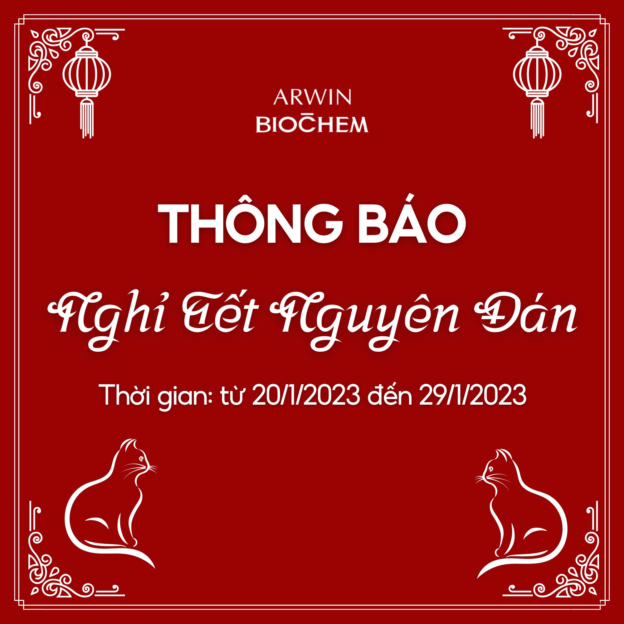 THÔNG BÁO LỊCH NGHỈ TẾT NGUYÊN ĐÁN 2023