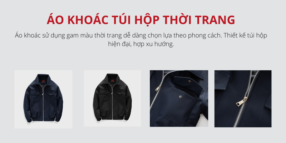 ÁO KHOÁC TÚI HỘP BO CHUN - 2053 2053
