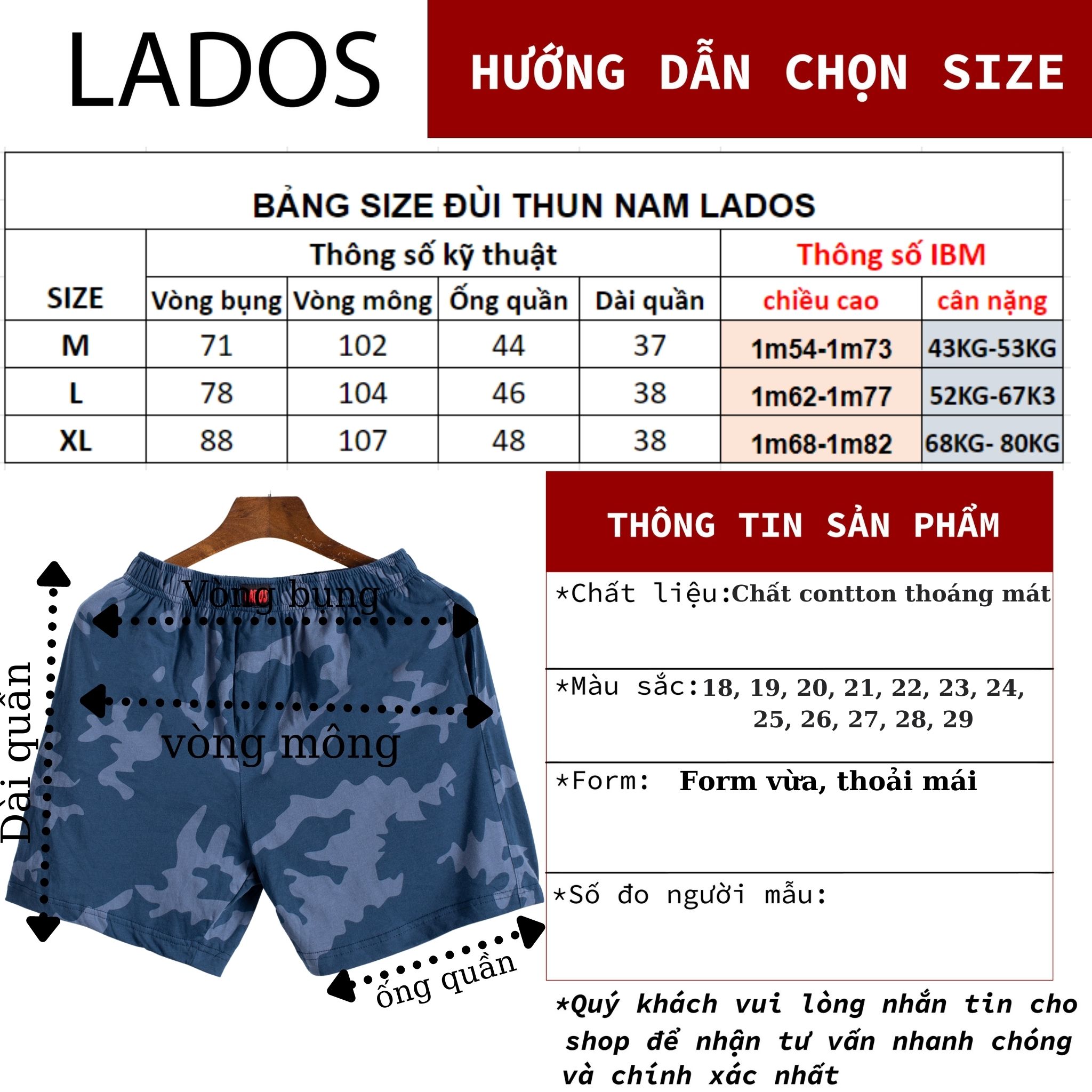 Quần short mặc nhà nam LADOS - 4062