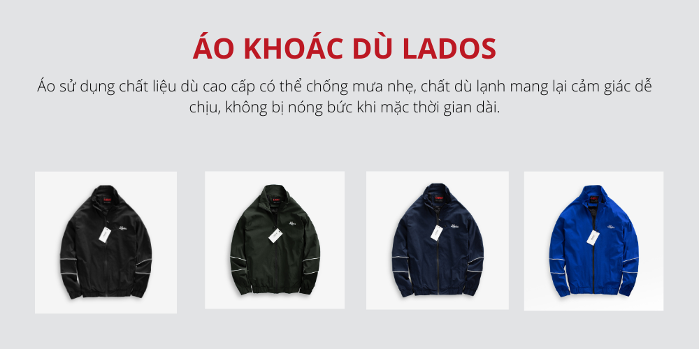 Áo khoác dù cao cấp LADOS - 2050