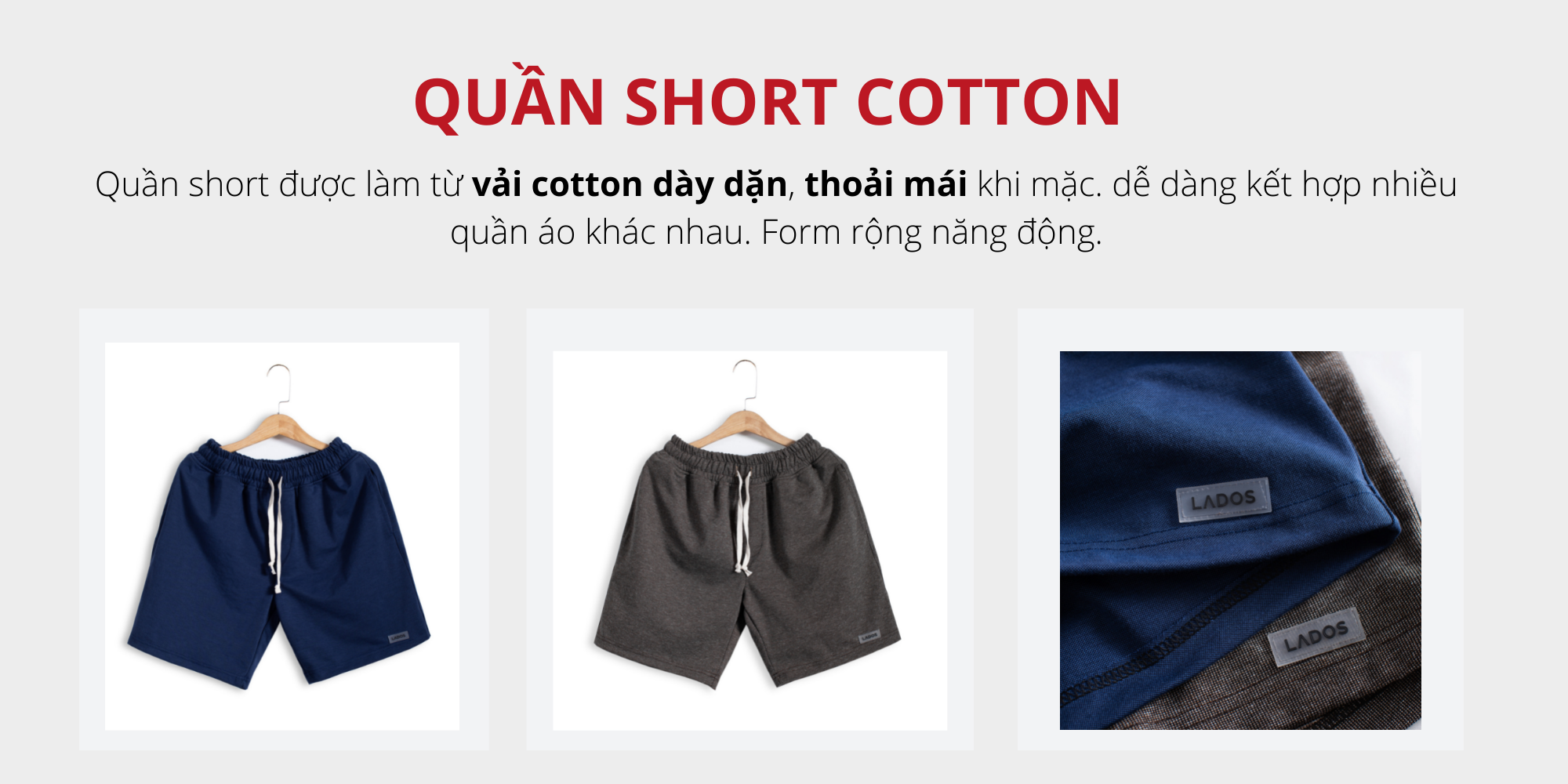 Quần short thun nam LADOS - 4070 Quần short thun nam LADOS - 4070